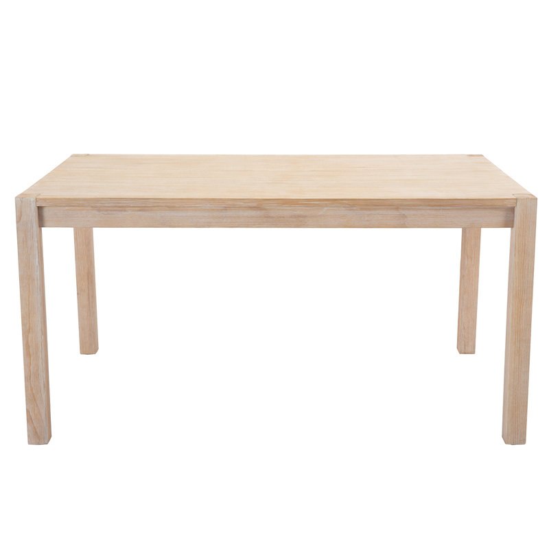 Schautz Solid Wood Dining Table, White Wash
