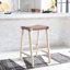 Tabouret de bar et de comptoir en cuir véritable Kellan-992258863-992258849