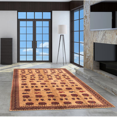 Brannock One-of-a-Kind 6'6" X 9'4" New Age Wool Area Rug in Tan