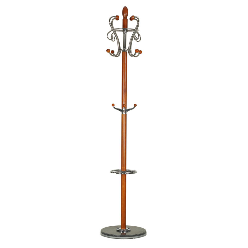 Freestanding Coat Rack, Cherry