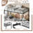 Twin Over Full Heavy-Duty Metal Bunk Bed with Arched Guardrail & Ladder, Steel Slats Support, Space-Saving, No Box Spring Needed-144489558
