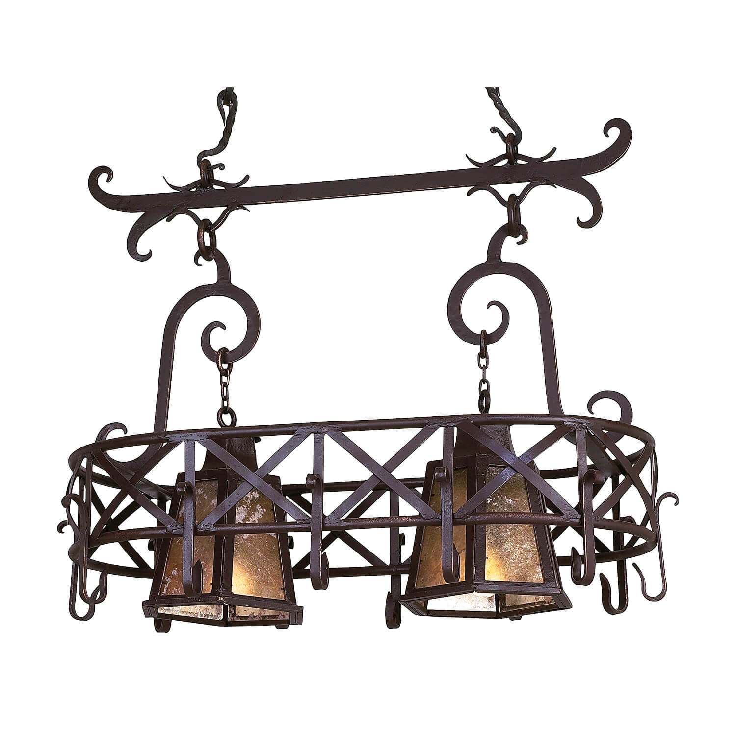 Chandelier Storage Racking Ashore Lighting Moser Metal Handcrafted Oval Chandelier Pot Rack | Wayfair