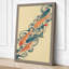 Ornamental Fish Dance Japandi - Wrapped Canvas-545936802-545936824