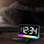Digital Electric Tabletop Alarm White Clock with Color Changing Light