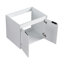 Meuble-lavabo de salle de bain avec lavabo en résine, portes à fermeture en douceur et armoire murale, conception à fixation flottante