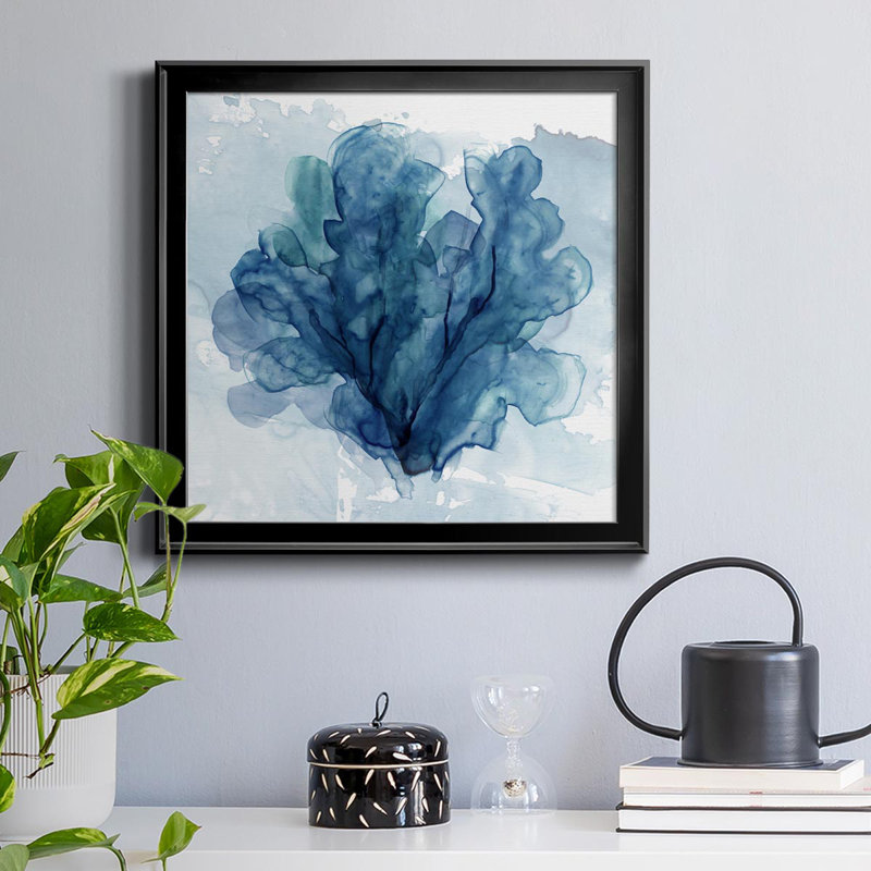 Coastal Coral II - peinture sur toile encadrée, Noir, H 34,5 po x l 34,5 po x P 1,5 po