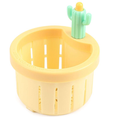 2PCS Cactus Kitchen Sink Drain Strainer, Press Automatic Dumping Basket