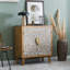 Armoire d'appoint en bois massif naturel vieilli 30 po à 2 portes Hugdahl