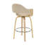 Daxton Mid-Century Swivel Bar & Counter Stool With Curved Back, Upholstered Seat, And Wood Frame-114210794-114210796-114210791