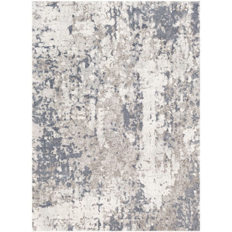 Tapis beige / gris à motif abstrait Kular, Rectangle 7 pi 10 po x 10 pi 3 po