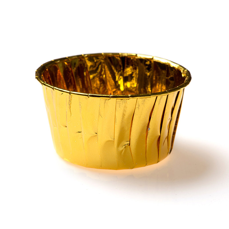 Restaurantware Paper Baking Cup, 1.6" H x 3.1" W x 3.1" D, Gold