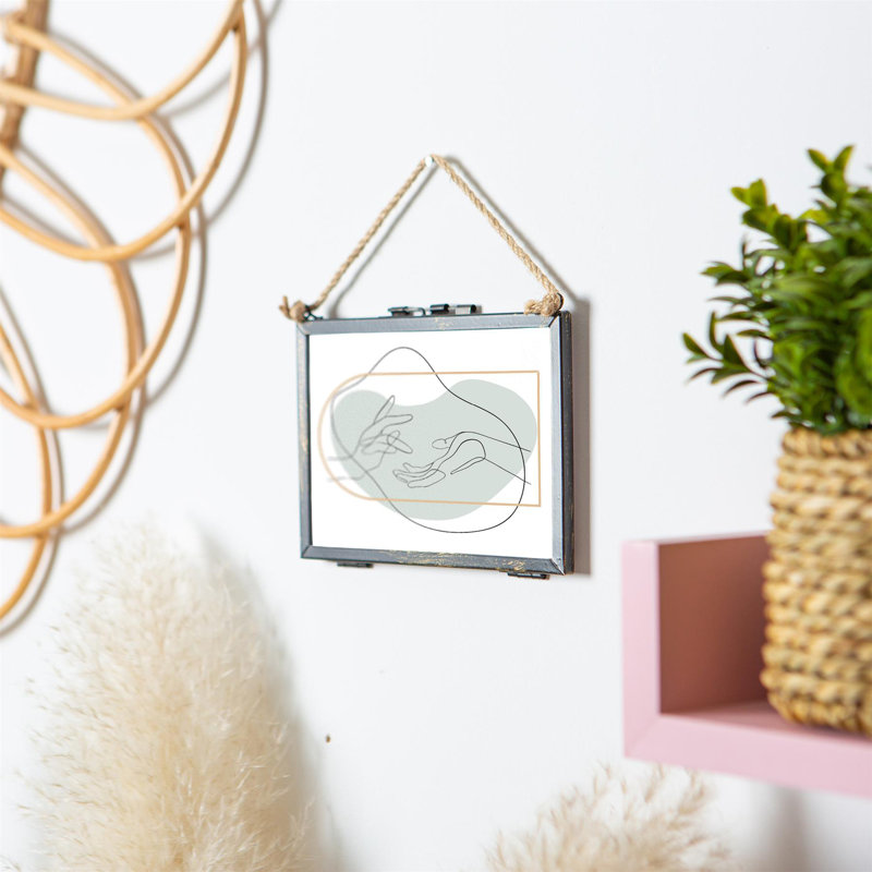 Nicola Spring - Hanging Metal Photo Frames, Rectangle, 6" x 4", 5