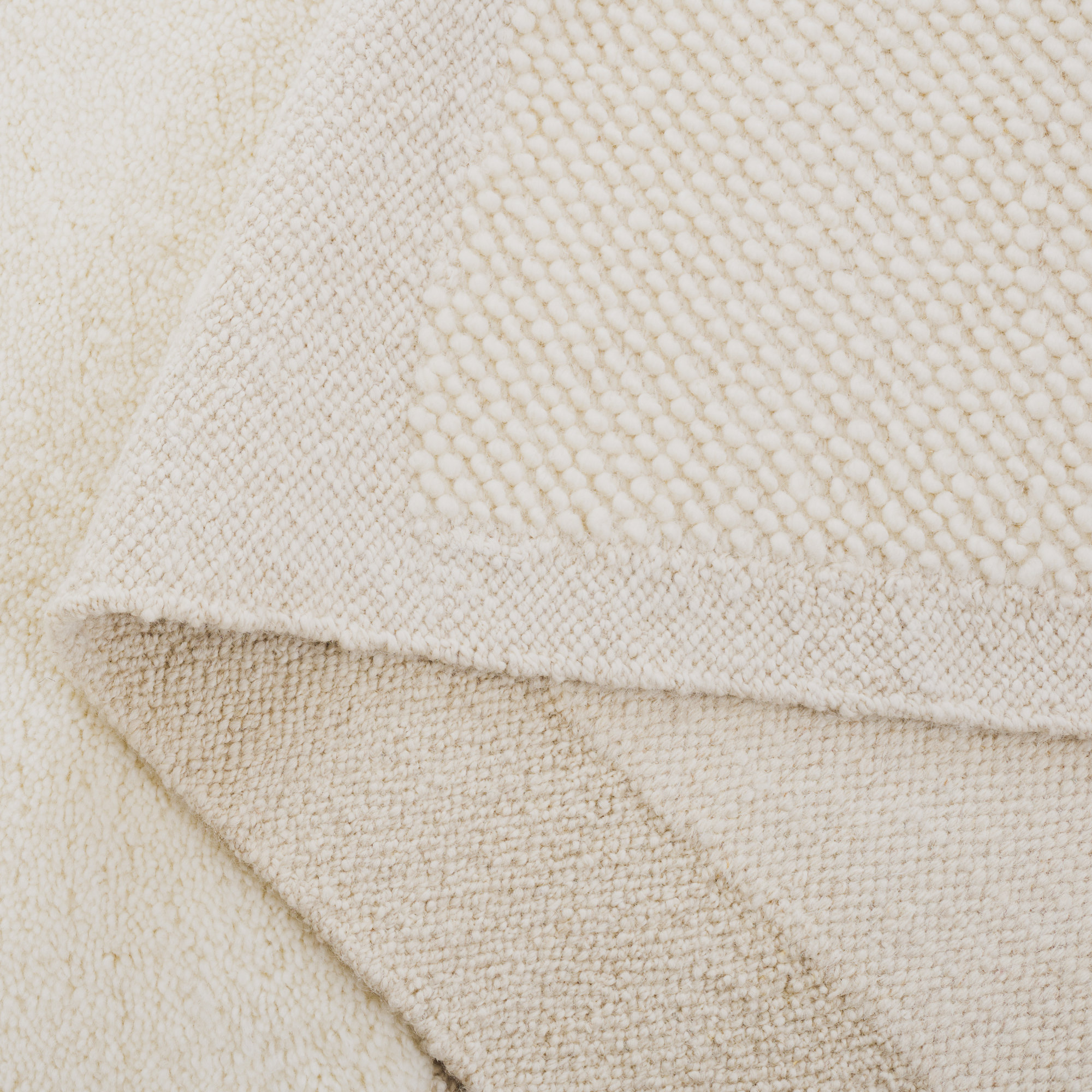 Mullen Wool Ivory Rug, Square 6'