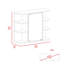 Armoire à pharmacie avec six tablettes et armoire à miroir-55820564