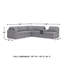 Canapé modulaire 6 pièces avec console audio Braintree-111569902