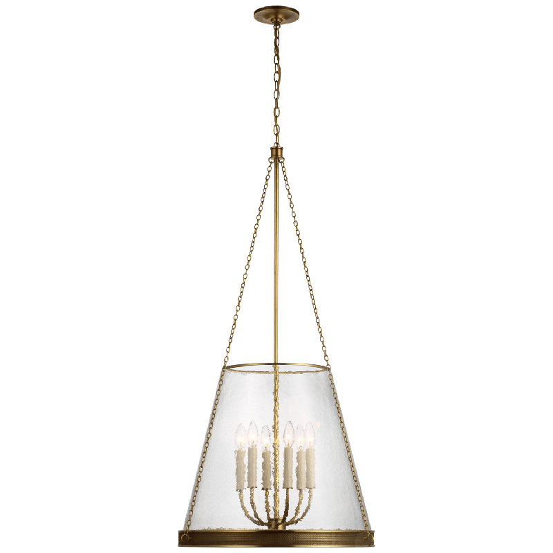 Marie Flanigan Reese 22" Pendant, Soft Brass, Clear