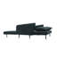 Causeuse convertible en tissu noir l 61 po Lawson