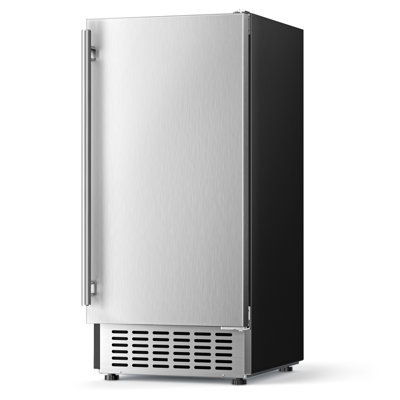 CIM Coolski 15" 80Lbs/24H Stainless Steel Under Counter Built-In Freestanding Ice Maker Machine