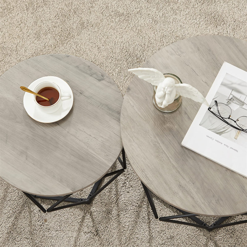 Paddy Frame Coffee Table, Grey, Ink black