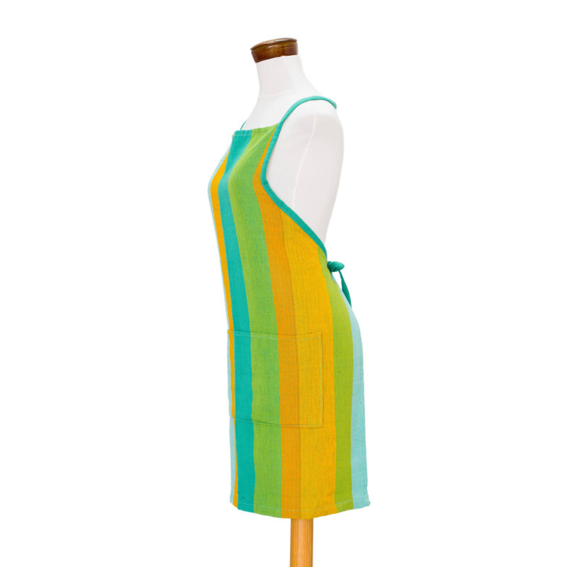 Striped Cotton Bib Apron