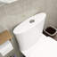 Toilette allongée 1 pièce à double chasse 1,1 / 1,6 GPF avec siège blanc incluse