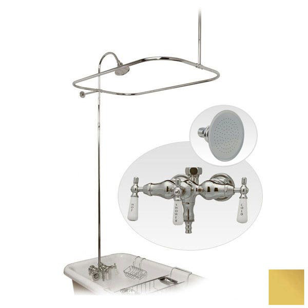Système de douche avec valve brute, Laiton poli