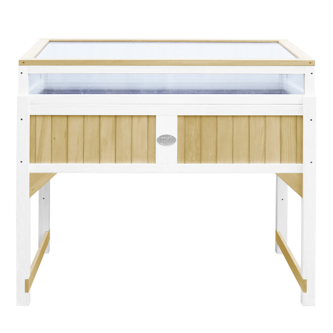 Growing Table with Greenhouse and Root Mat Brown/White