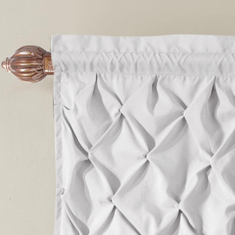 Modern Window Valance with Rod Pocket, White