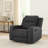 Krio Manual Recliner Chair, 37 Inch Modern Faux Leather-109470179