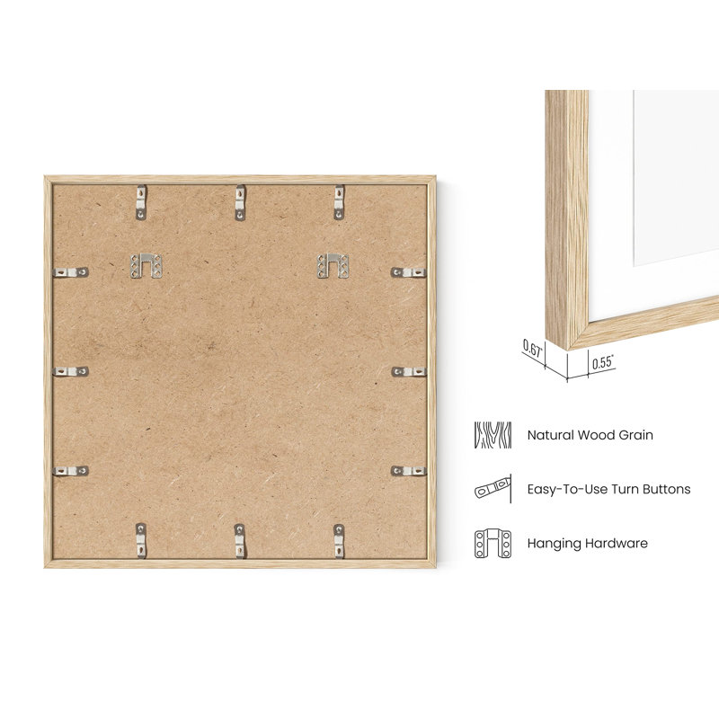 Cadre photo - ensemble de 9, 16 po x 16 po, 20 po x 20 po, Beige