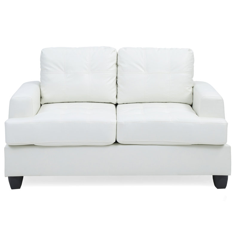 Causeuse charmante et transitionnelle blanche