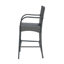 Ensemble de chaises tabouret d'extérieur contemporain avec tissage en osier durable