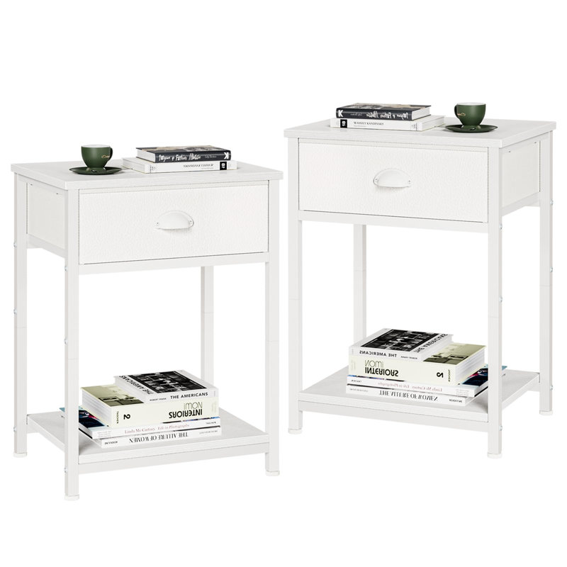 Table de chevet Berend, Blanc