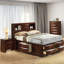 Mobilier de chambre à coucher contemporain avec grand lit et tête de lit 2 pièces-556521609-556521654