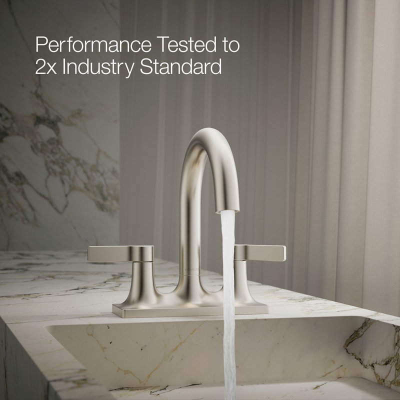 Venza Centerset Bathroom Sink Faucet 1.0 GPM, Vibrant Brushed Nickel