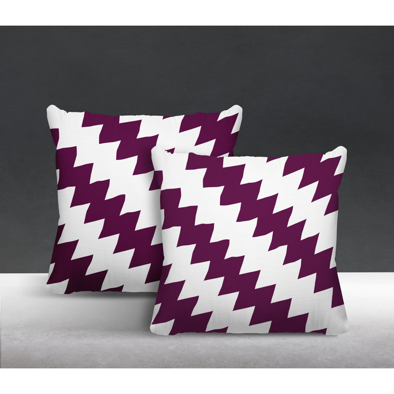 Coussin décoratif intérieur / extérieur, L 19 po x H 19 po, Mauve