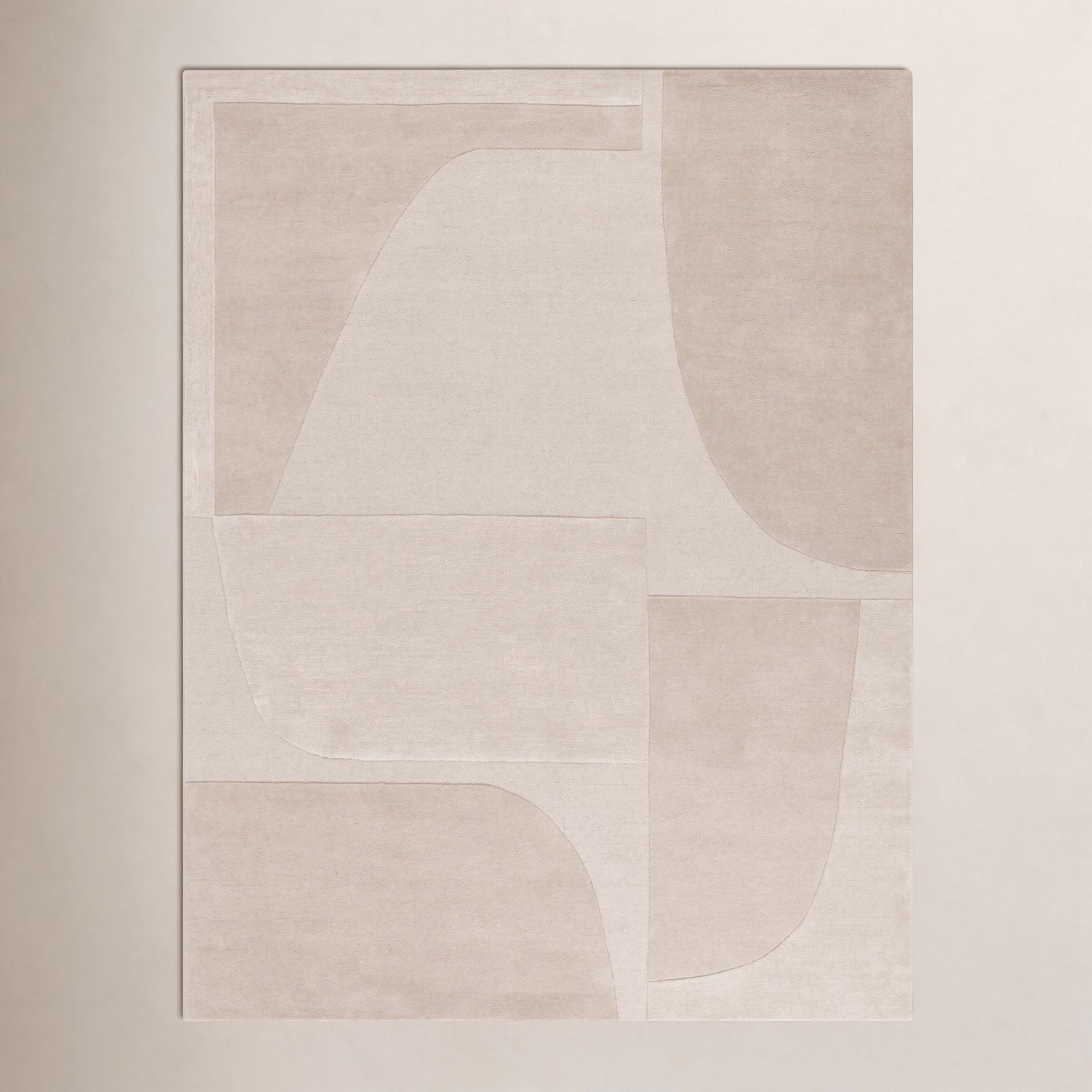 Martella Hand-Tufted Geometric Wool Rug, Rectangle 6' x 9'