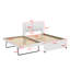 Lit plateforme élégant avec lit gigogne multi-positions qui s'adapte aux modes plats ou dressés-1751348896