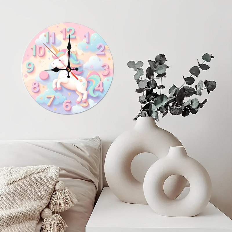 Horloge murale licorne