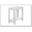Table d'appoint polyvalente en stratifié blanc pour le salon, la chambre à coucher ou le bureau, avec une conception à deux niveaux et une fabrication robuste.-1548428208