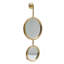 2 miroirs circulaires pour la décoration murale, miroir mural contemporain unique pour le hall d'entrée de la chambre à coucher, 11 po x 28,5 po