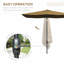 Parasol de marché d'extérieur de 6,5 pi x 10 pi avec manivelle et inclinaison à bouton-poussoir Outsunny-1301586362