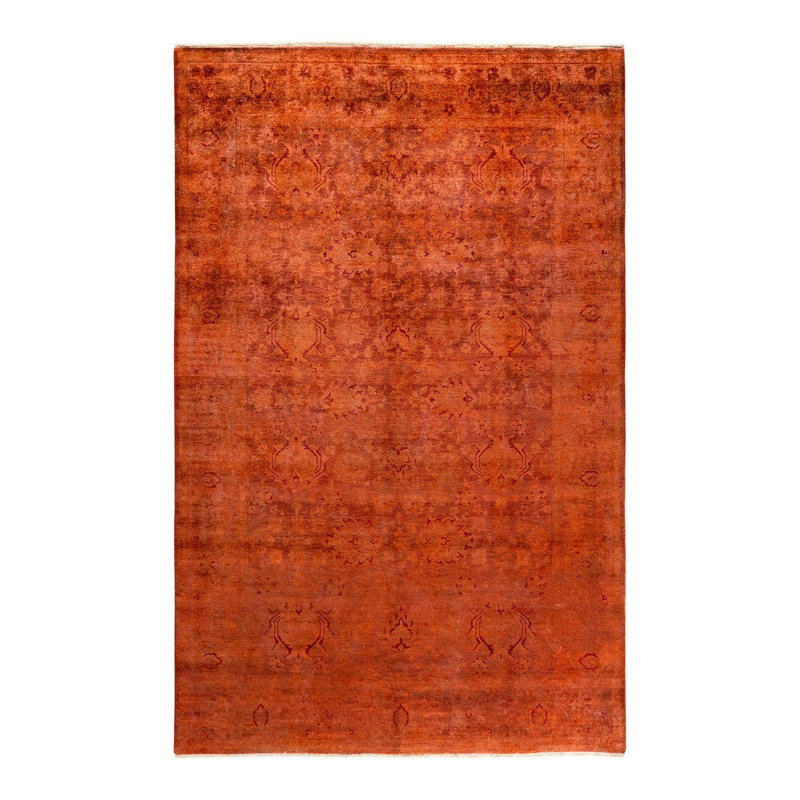 Tapis brun nouvel âge 6 pi 1 po x 9 pi 4 po Damajah