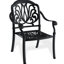 Table de salle à manger en fonte d'aluminium toutes saisons - 2 chaises pivotantes, 4 chaises et table rectangulaire - Fabrication noire avec protection de 350 lb, capacité de siège de 160 lb, coussins inclus