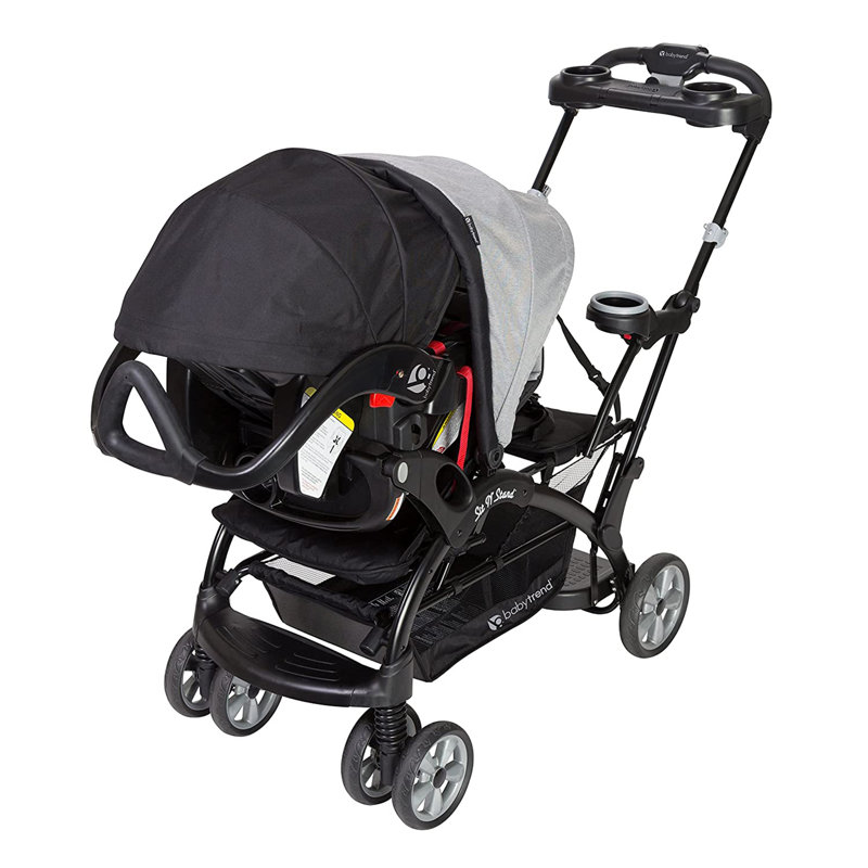 Morning Mist Double Tandem Stand-on Steel Stroller