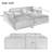 Boneless Double Sofa Bed With 2 Pillows, Perfect For Living Rooms, Apartments, Offices-781902981