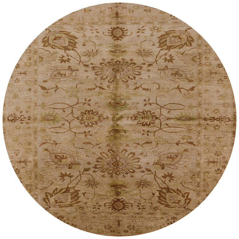 Tapis oriental brun / beige Hampig, Rond 6 pi