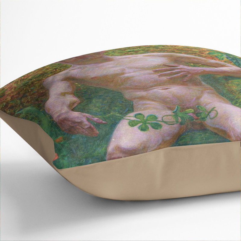Adam In Paradise Square Throw Cushion, 40cm H x 40cm W x 15cm D, Stone