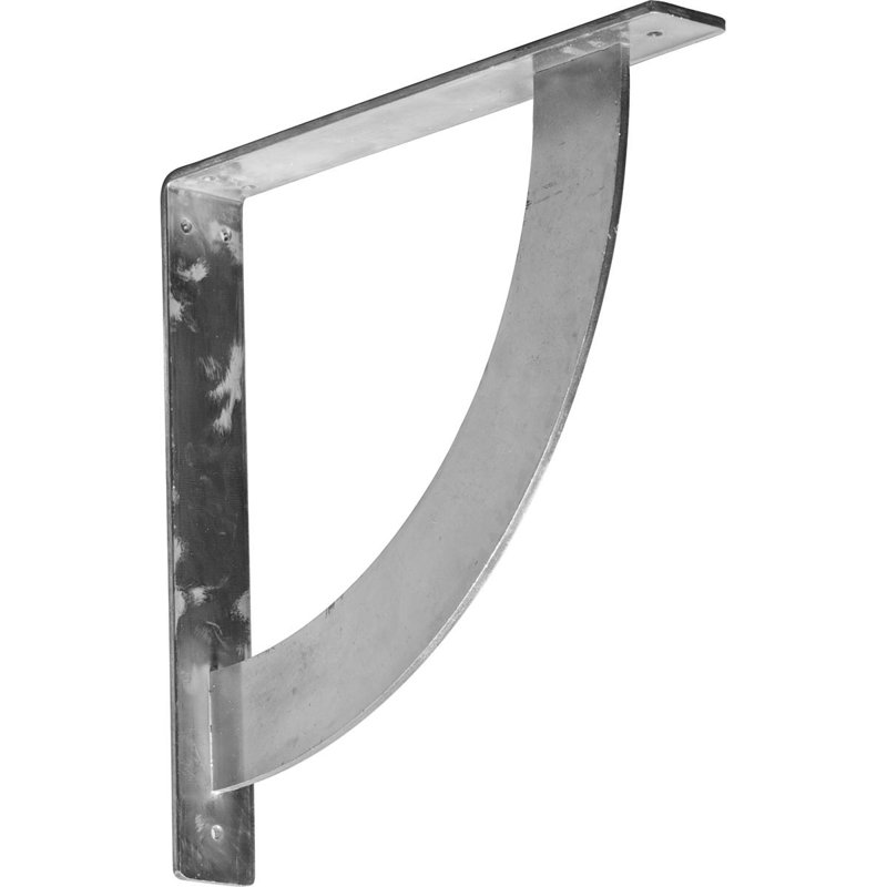 2"W x 8"D x 8"H Bulwark Bracket, Steel (4-Pack), Unfinished Steel, 2" x 8"