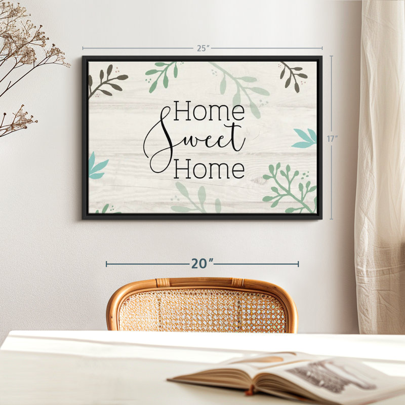 Impression sur toile Home Sweet Home Foliage, H 17 po x l 25 po